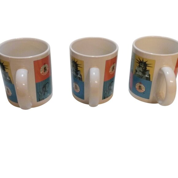 Vintage 90's Mother Parkers East Side Marios Lady Liberty Mugs-Set Of 3 - Picture 7 of 12